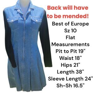 Best Of Europe *READ* Back Needs Mended Sz 10 90s Vintage Grunge Goth